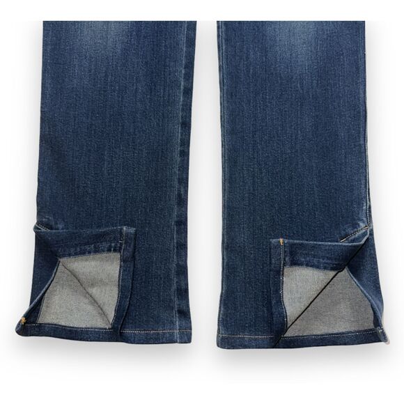 NWT Alexander McQueen Women's Denim Jeans Bootcut Split Hem Size 32 / 12-14 - Picture 7 of 16